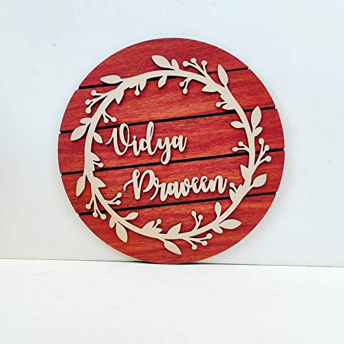 Personalized MDF Wooden Texture Name Plate
