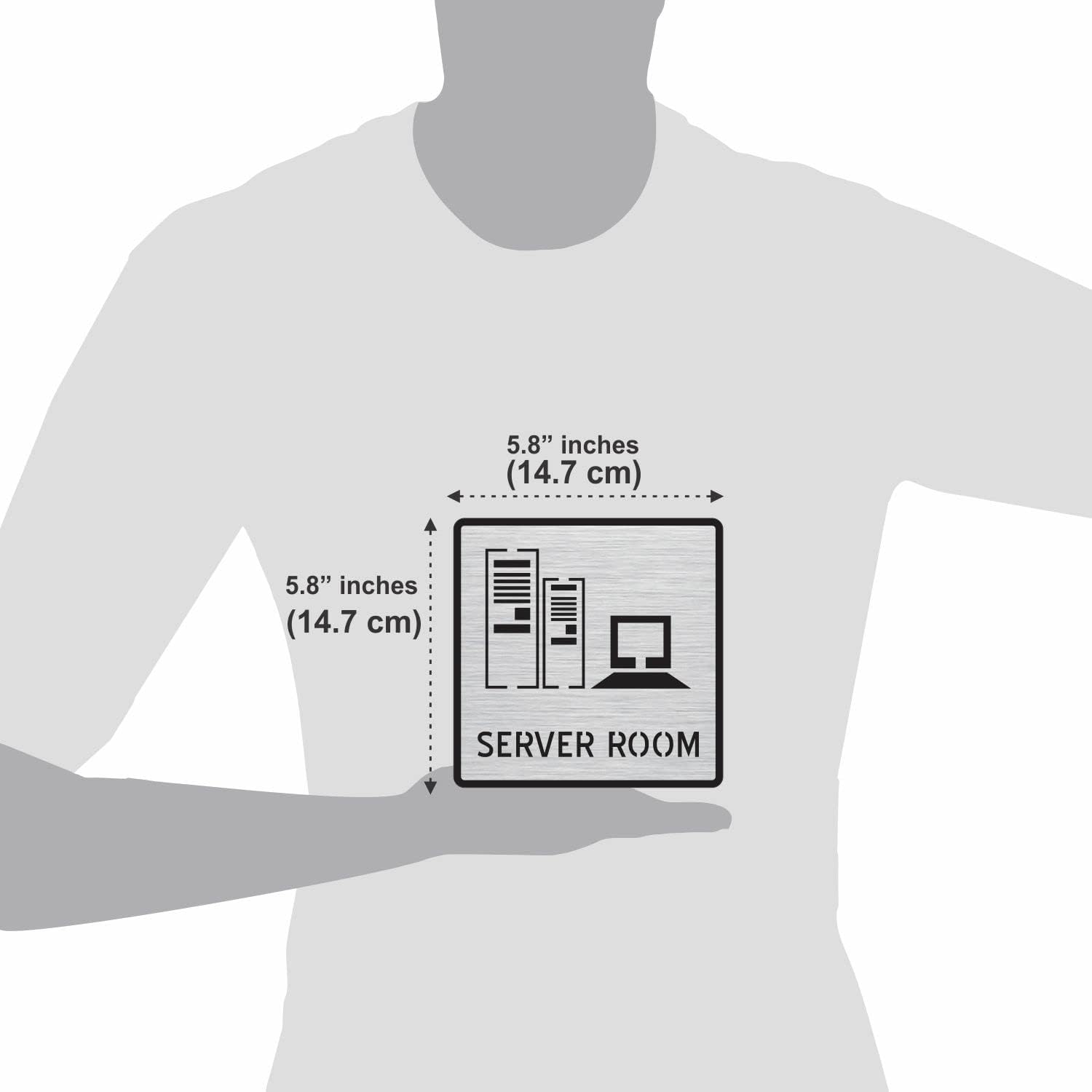 Modern Brushed Silver Finish Acrylic Office Sign | Professional Door Signage