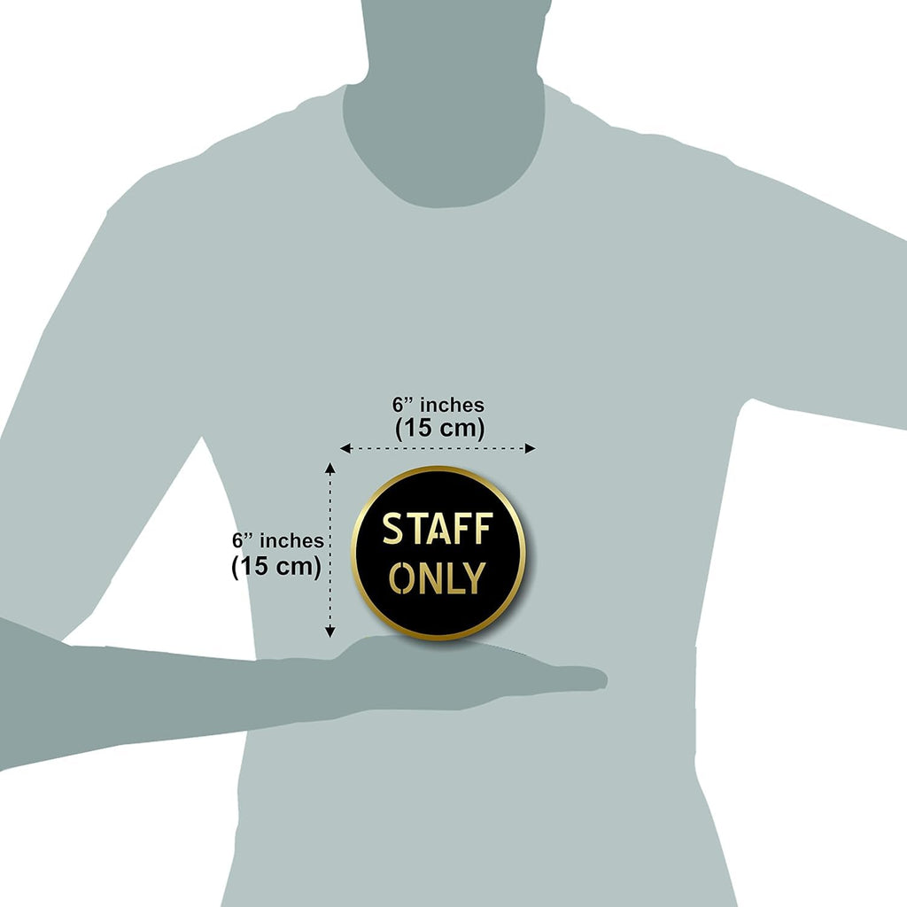 Staff Only Sign Board – 6 x 6 Inch Restricted Area Notice for Commercial Spaces