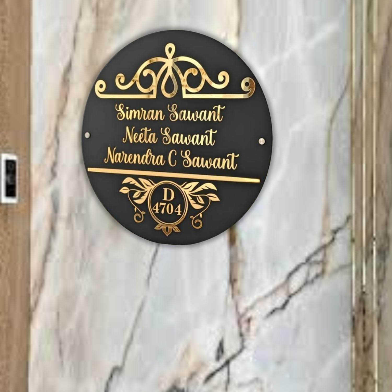 Personalized Acrylic House Door Name Plate