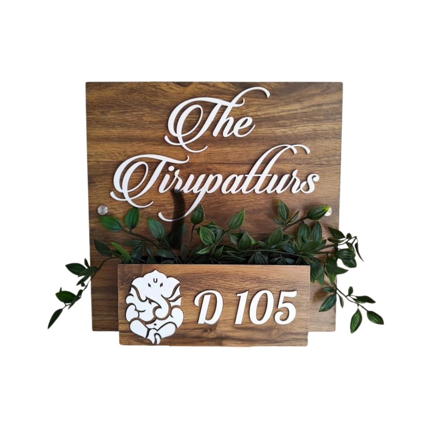 Luxury Wooden Name Plate Design