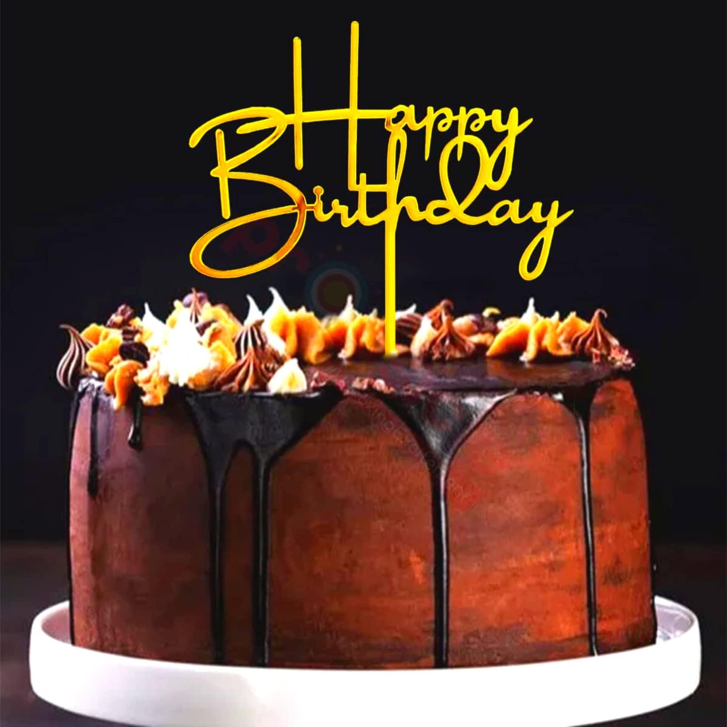 Happy Birthday Acrylic Cake Topper