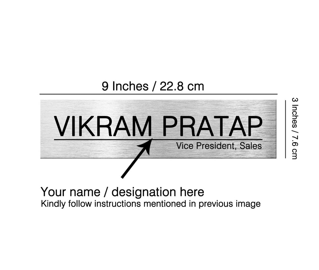 Peel & Paste Personalized ABS Golden Brass Look Name Plate