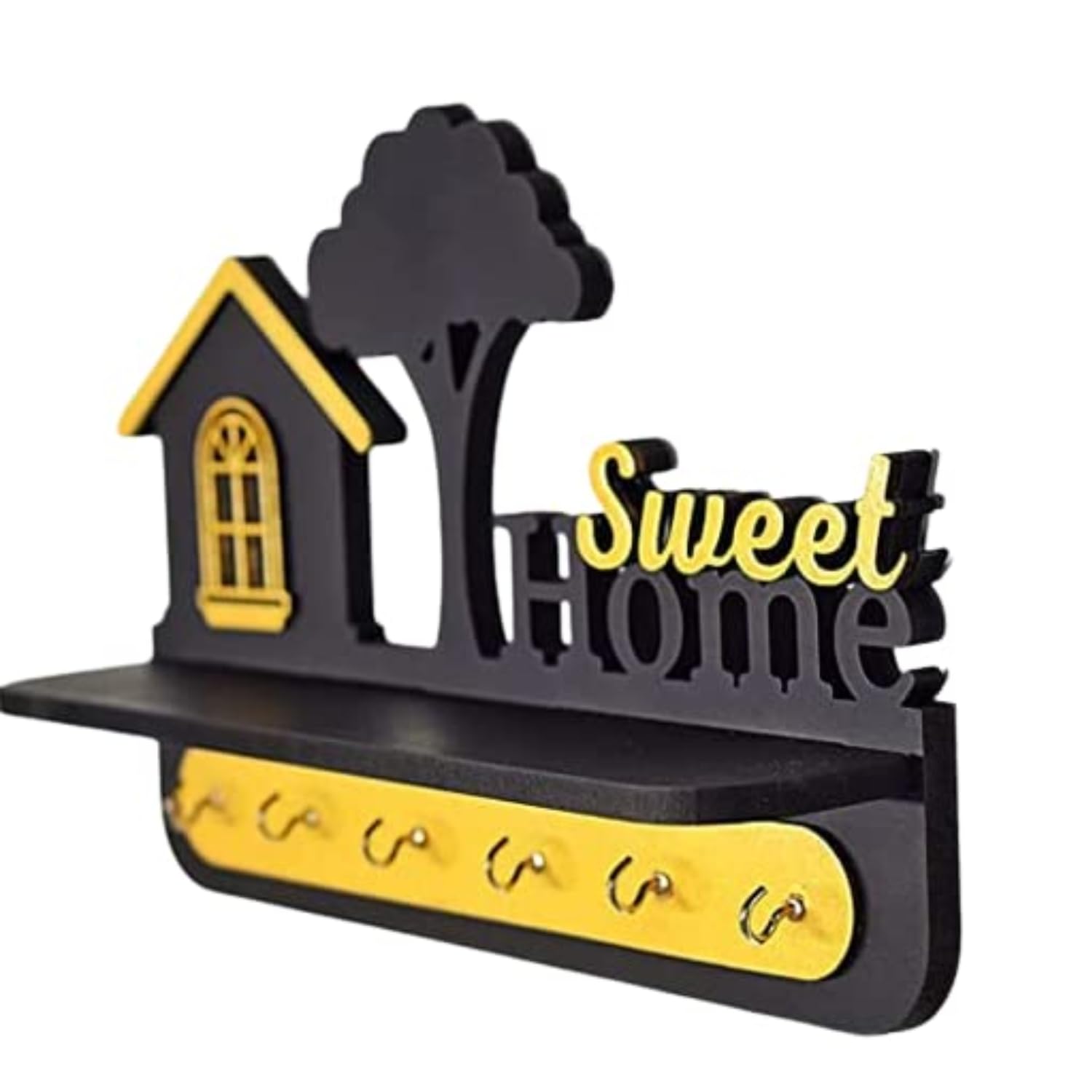 Premium Wooden & Stainless Steel Key Holder