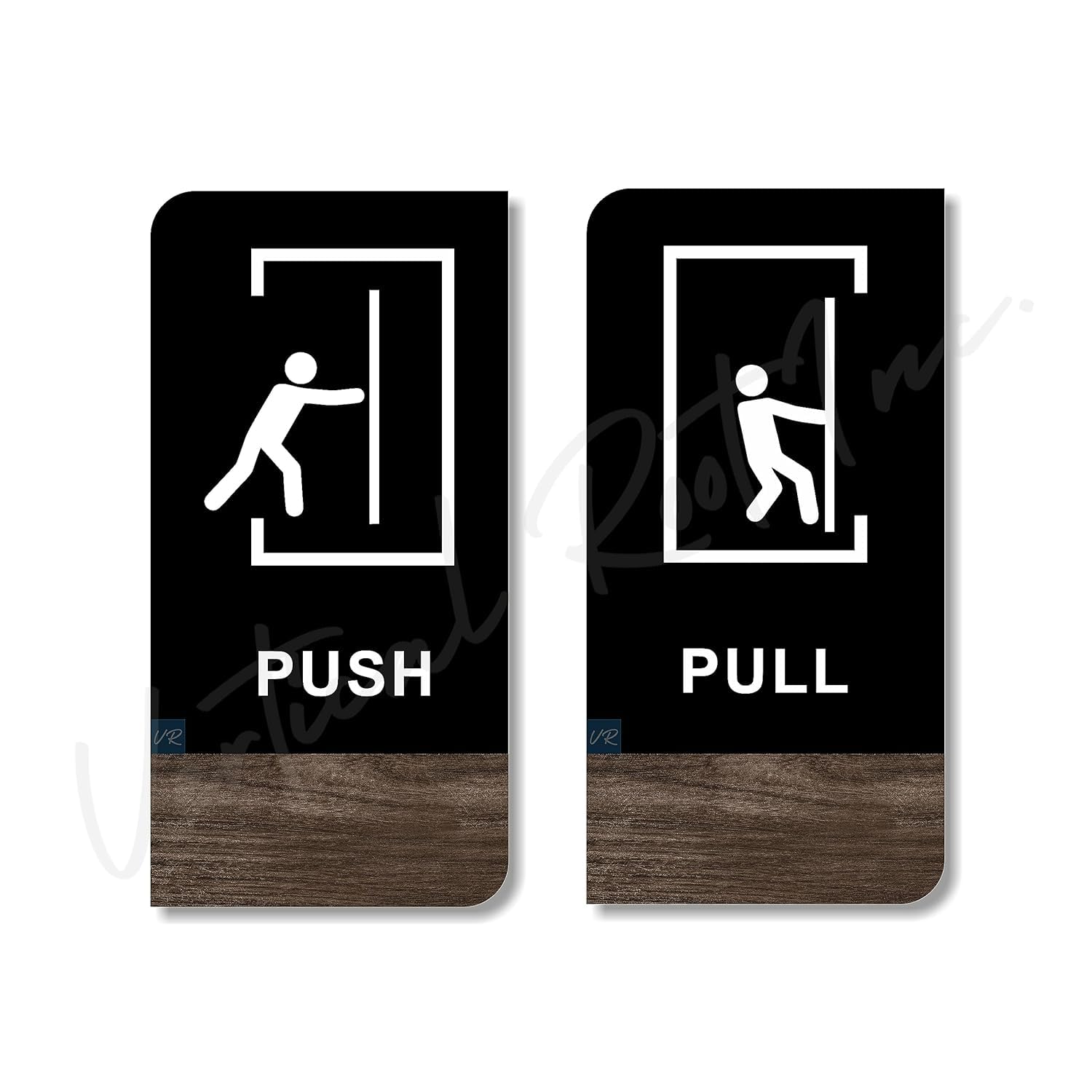 Wooden Texture Acrylic Sign Board – 6 x 3 Inch Lightweight Door & Wall Sign