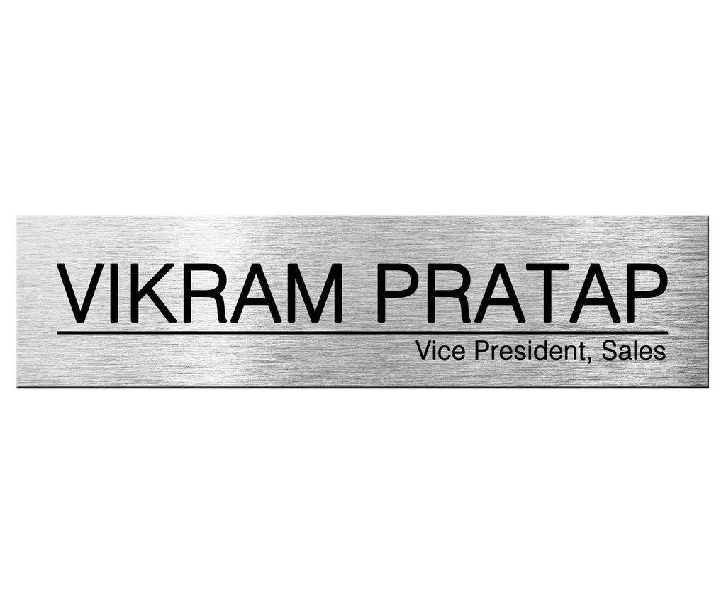 Peel & Paste Personalized ABS Golden Brass Look Name Plate
