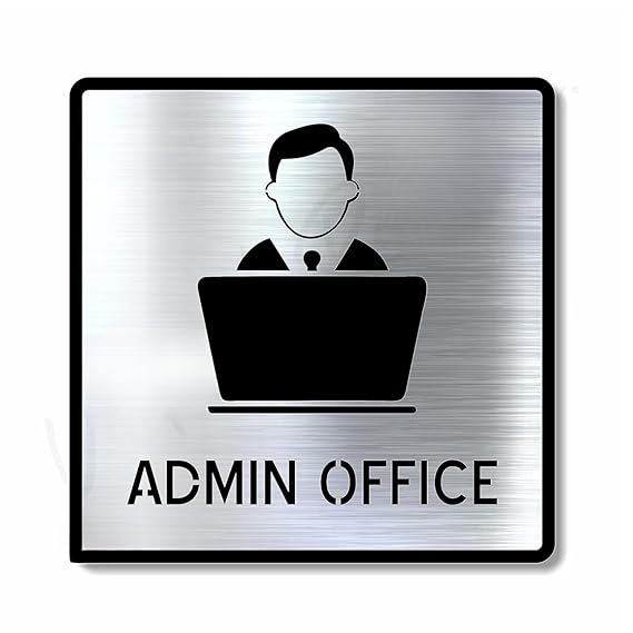 Premium Brush Gold Finish Acrylic ADMIN Office Door Sign