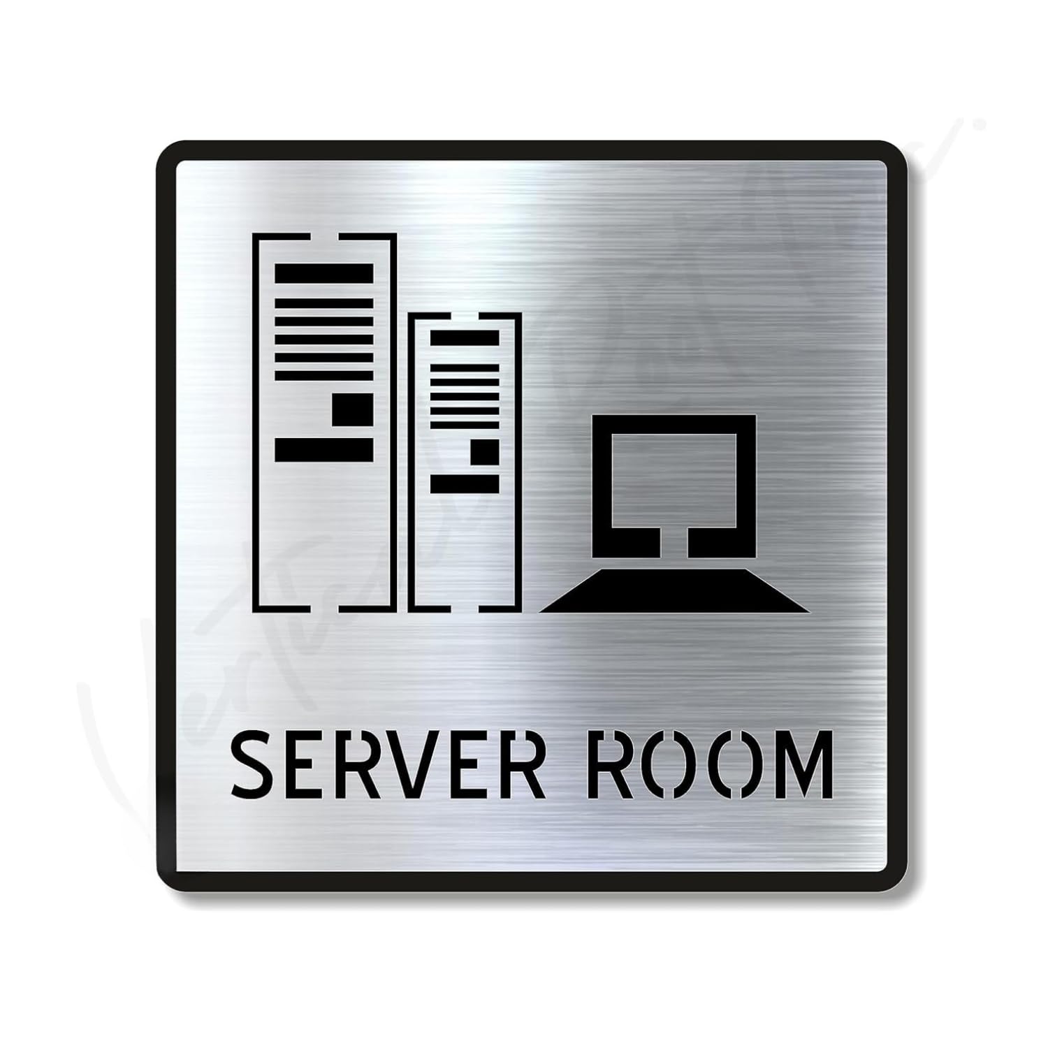 Modern Brushed Silver Finish Acrylic Office Sign | Professional Door Signage