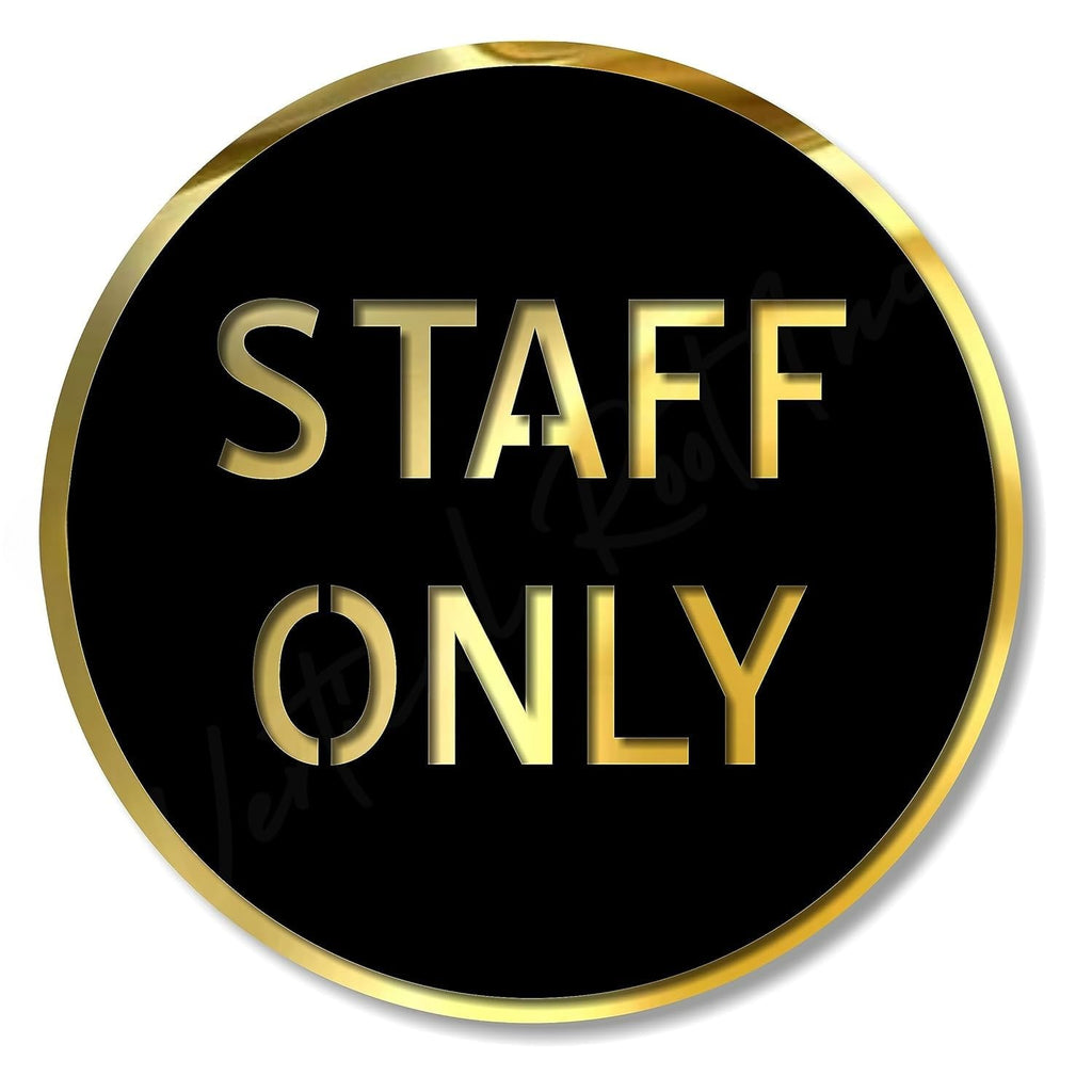 Staff Only Sign Board – 6 x 6 Inch Restricted Area Notice for Commercial Spaces