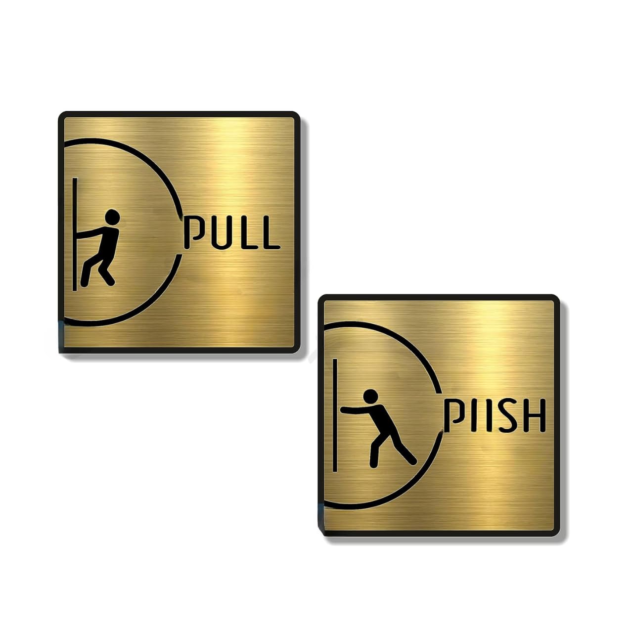 PULL Door Sign – Premium Acrylic Instruction Sign with Self-Adhesive Backing
