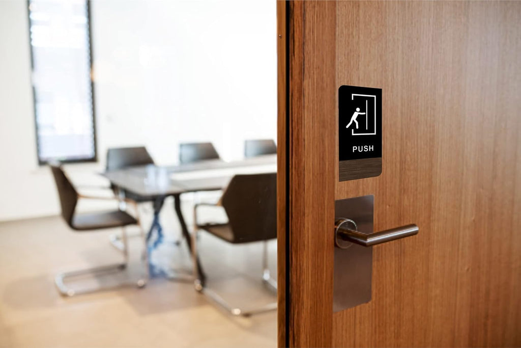 Wooden Texture Acrylic Sign Board – 6 x 3 Inch Lightweight Door & Wall Sign