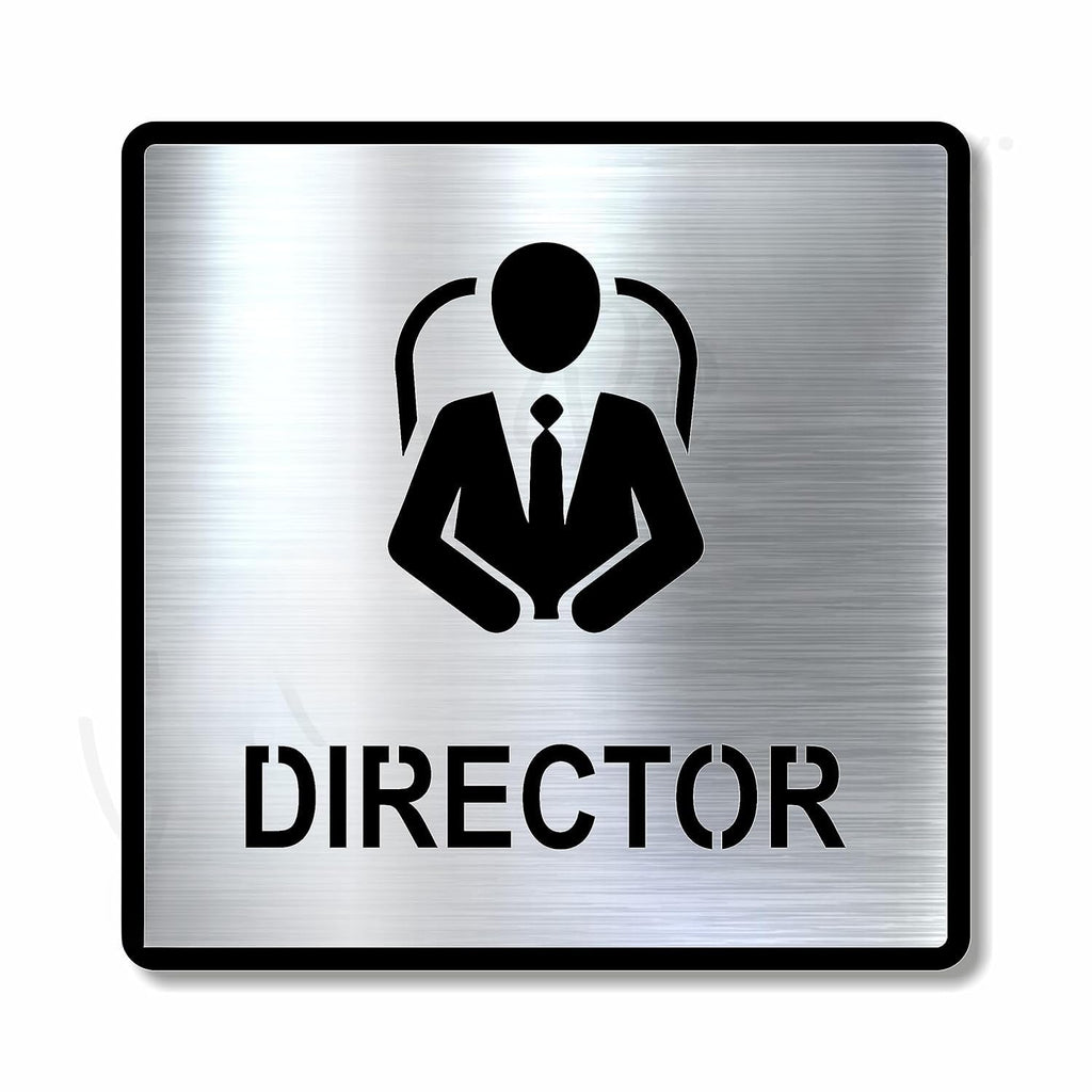 Premium Brushed Gold Finish Acrylic DIRECTOR Office Sign | 5.8 x 5.8 Inch