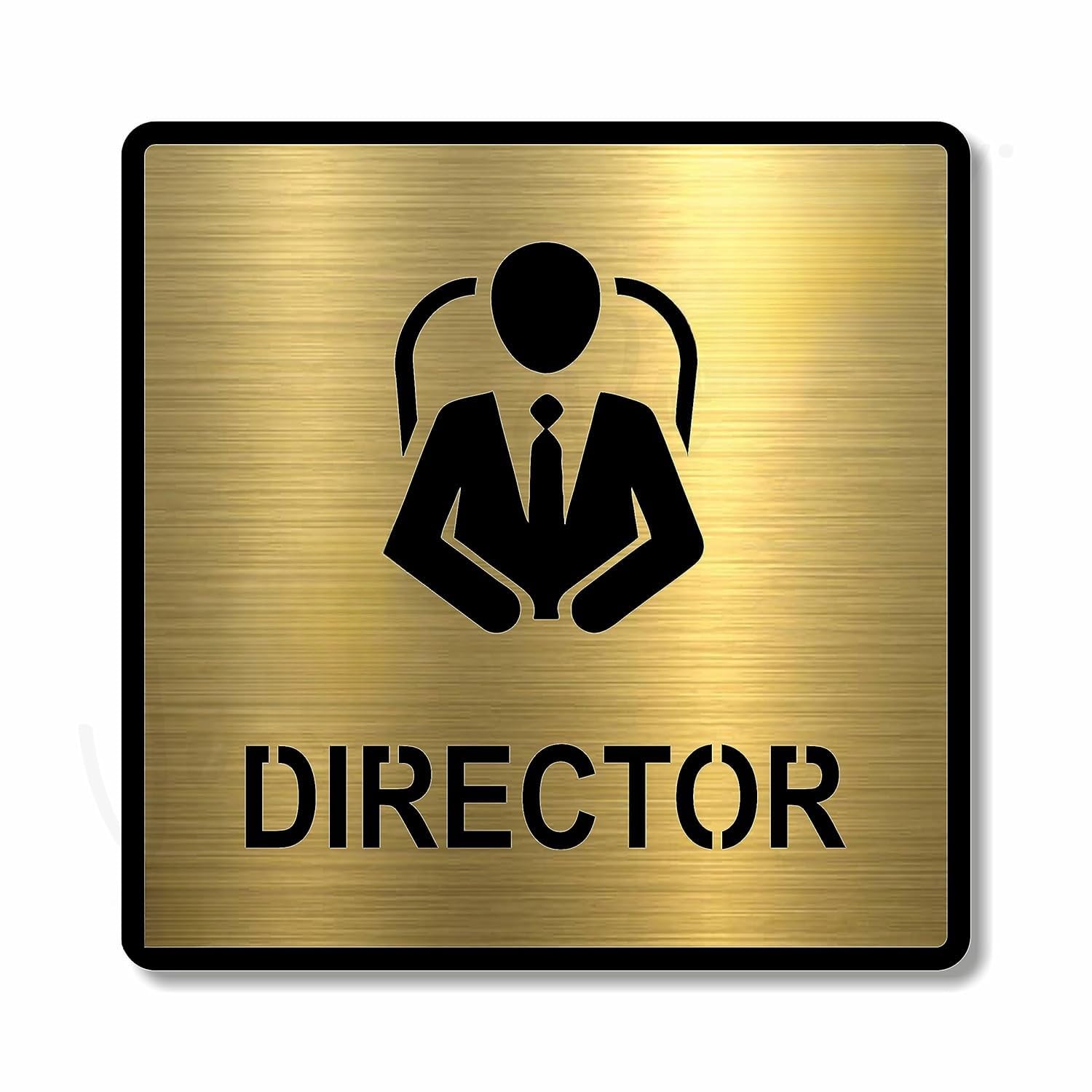 Premium Brushed Gold Finish Acrylic Unisex Washroom Sign | 5.8 Inch