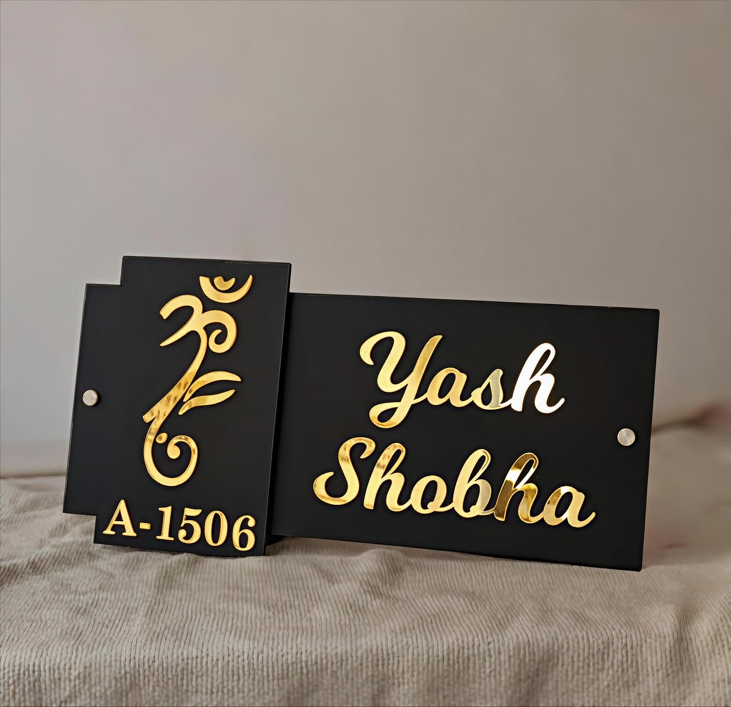 Premium Matte Black Acrylic Name Plate