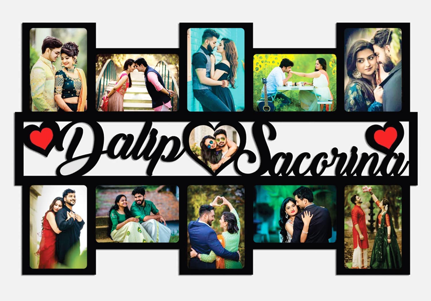 Customized Couple Collage Photo Frame for wedding