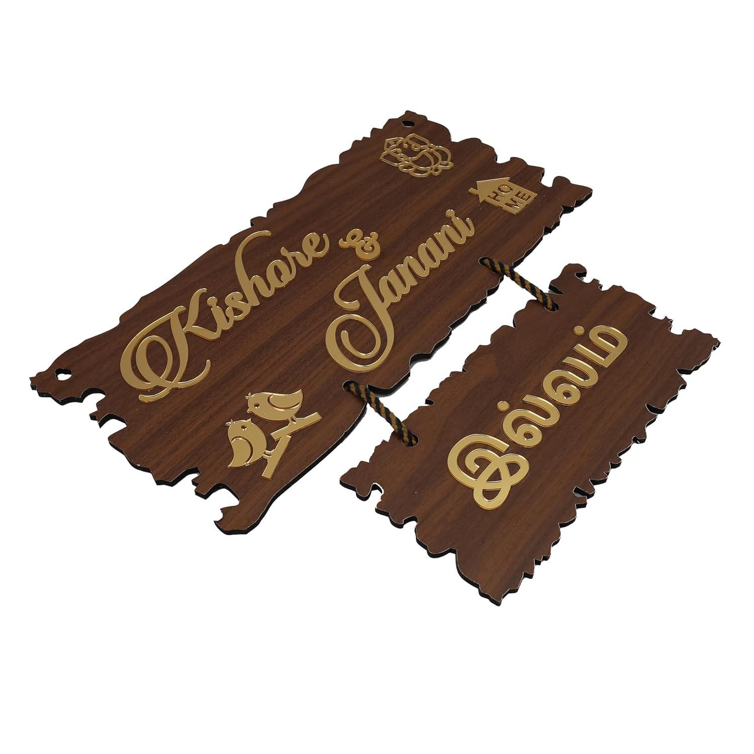 Stylish Personalized Wooden Name Plate