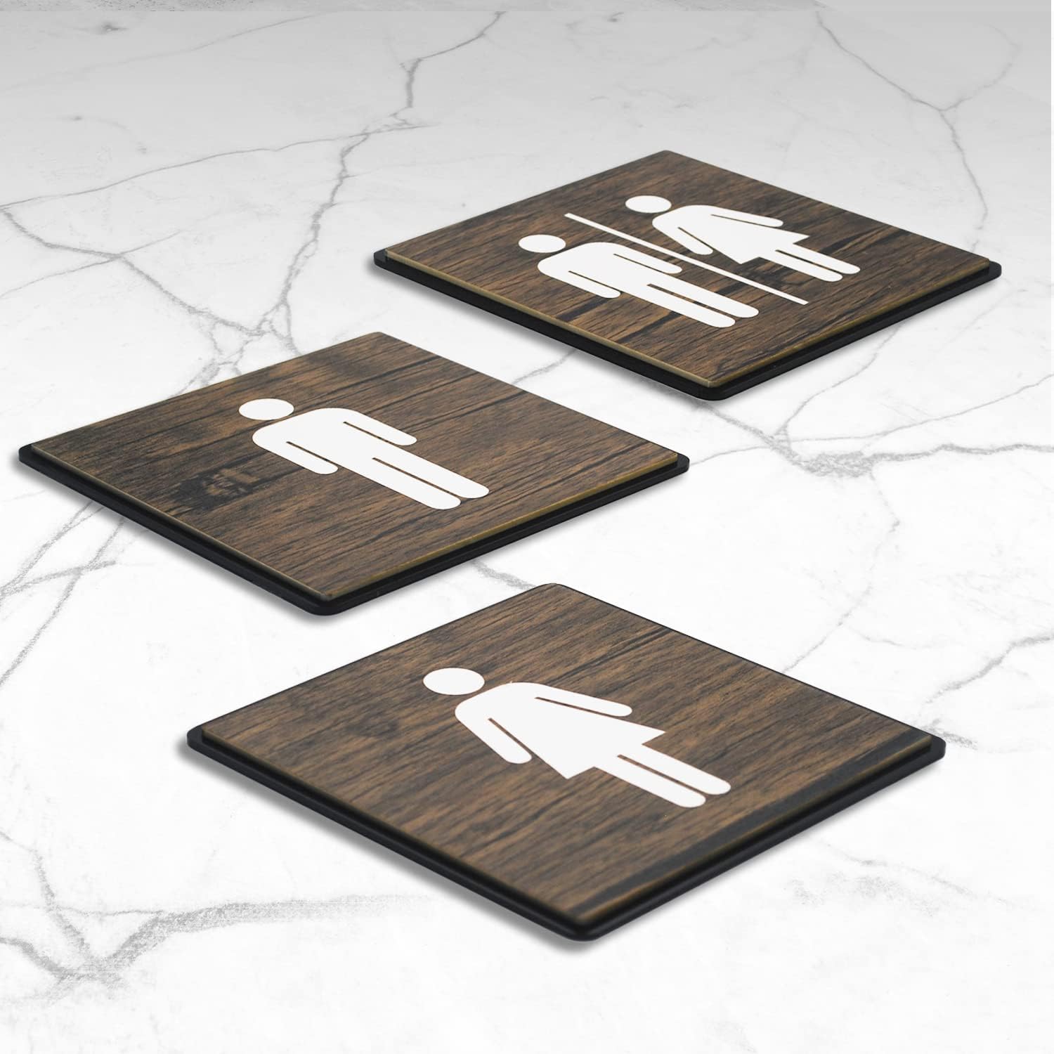 Premium Acrylic Men & Women Washroom Sign | Universal Restroom Signage