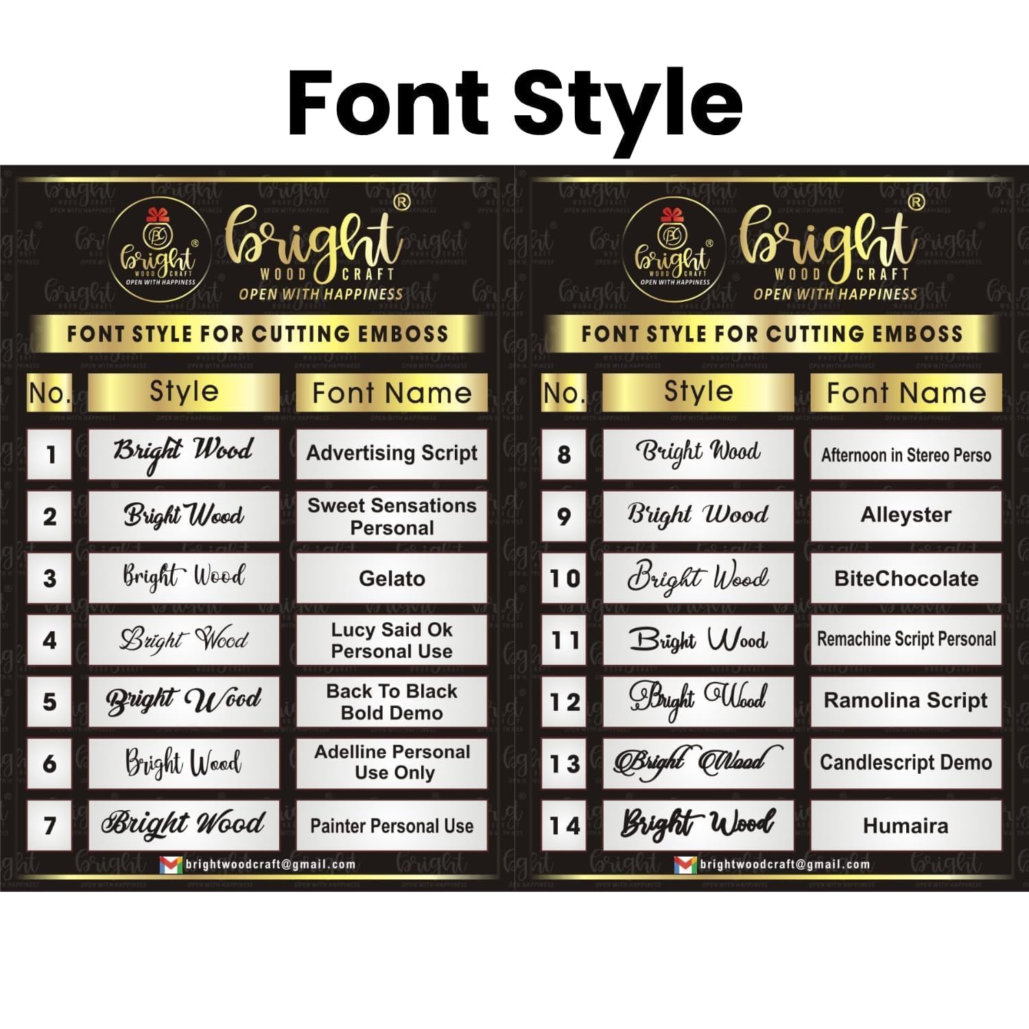 Customized Wooden Name Plate