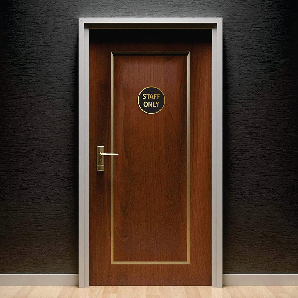 Staff Only Sign Board – 6 x 6 Inch Restricted Area Notice for Commercial Spaces