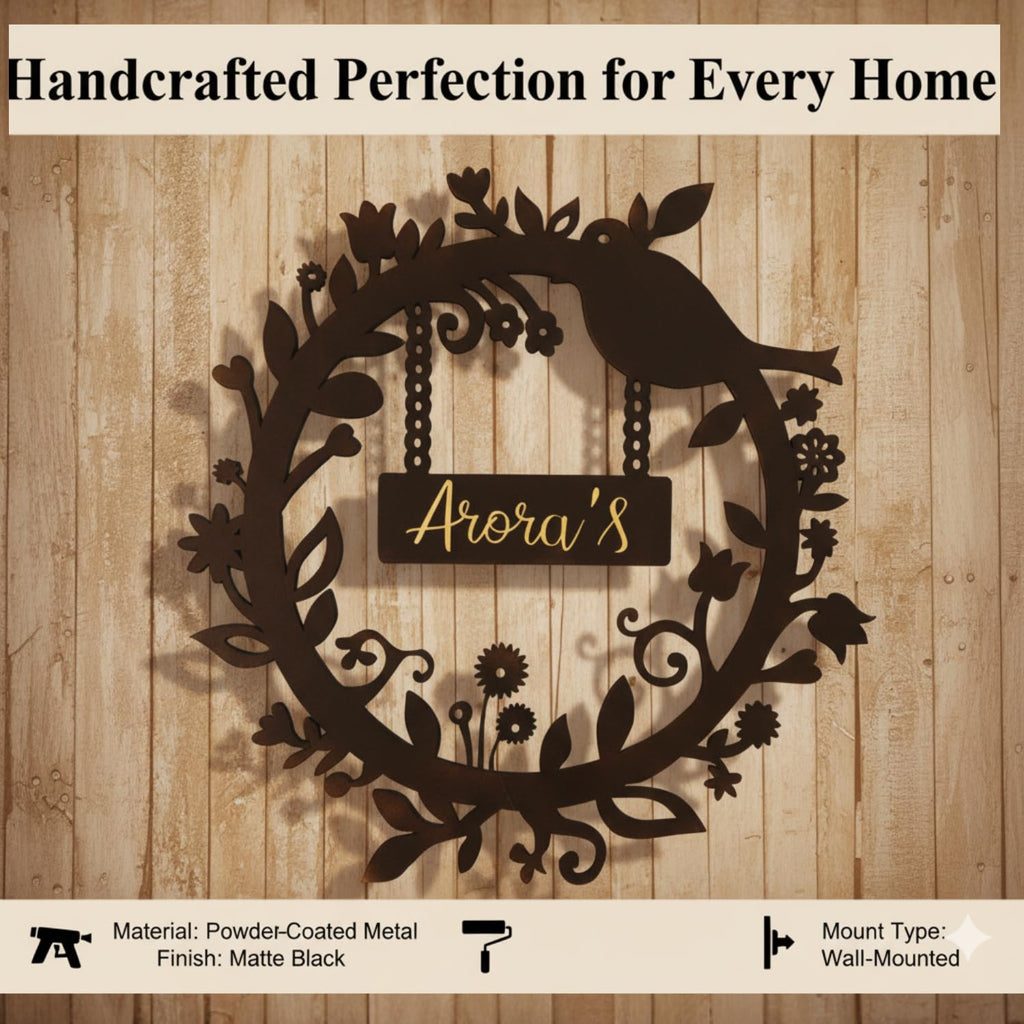 Personalized Round Wooden Name Plate