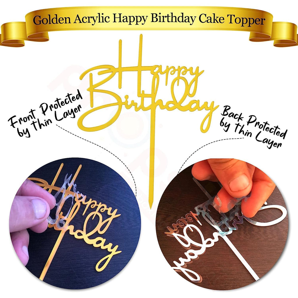Happy Birthday Acrylic Cake Topper