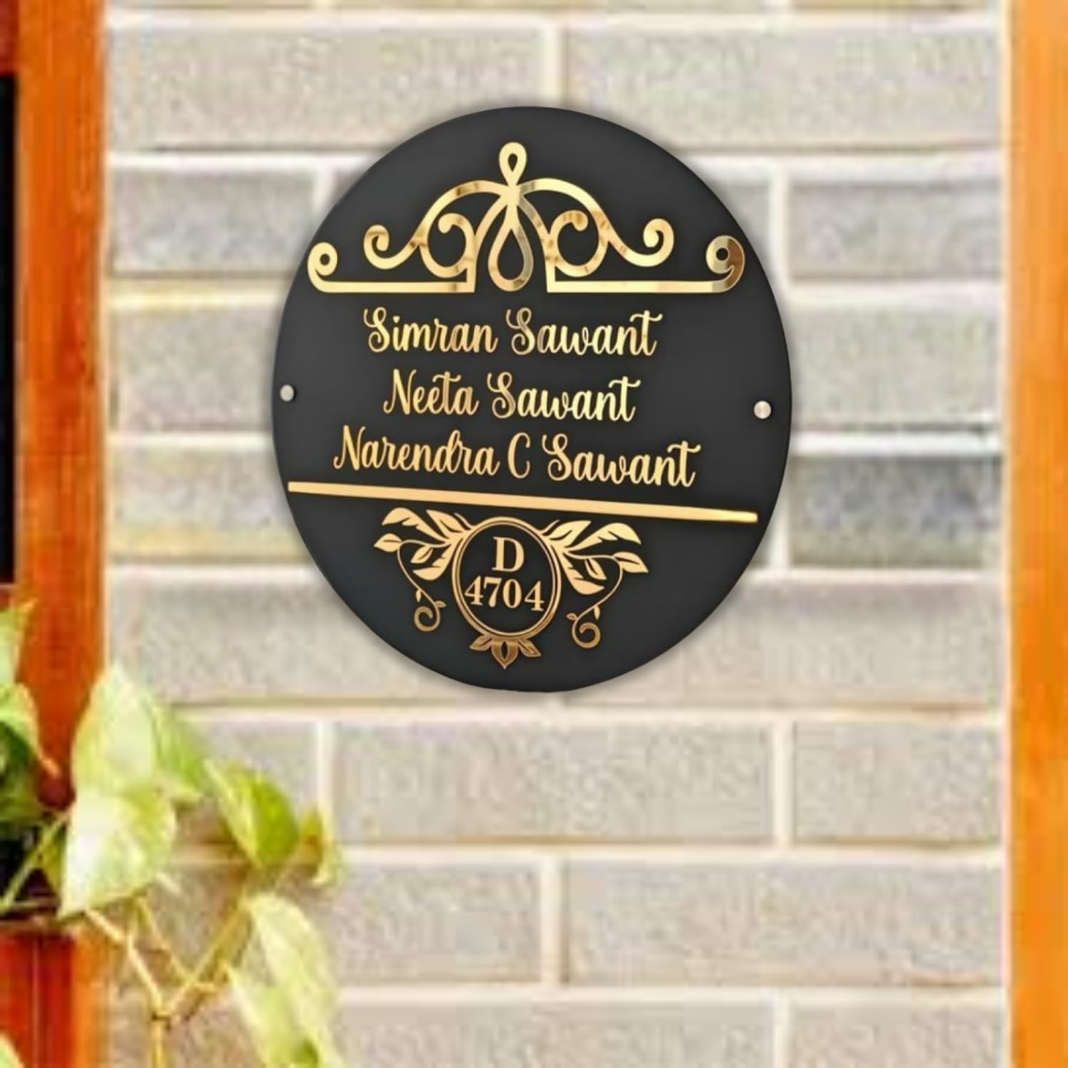 Personalized Acrylic House Door Name Plate