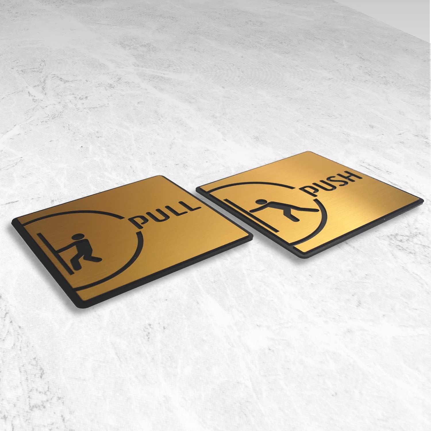 PULL Door Sign – Premium Acrylic Instruction Sign with Self-Adhesive Backing