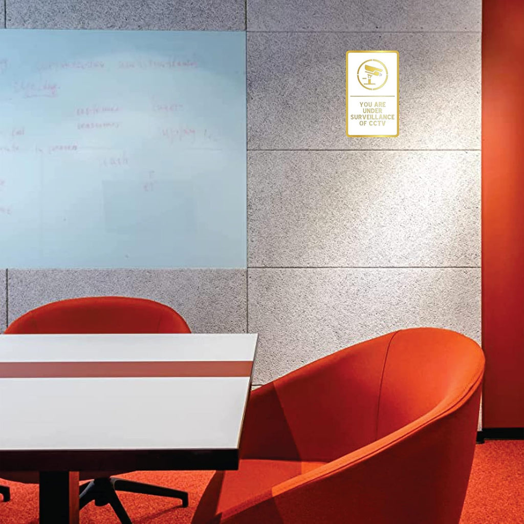 Elegant White & Gold Acrylic Sign | Premium Professional Door & Wall Signage