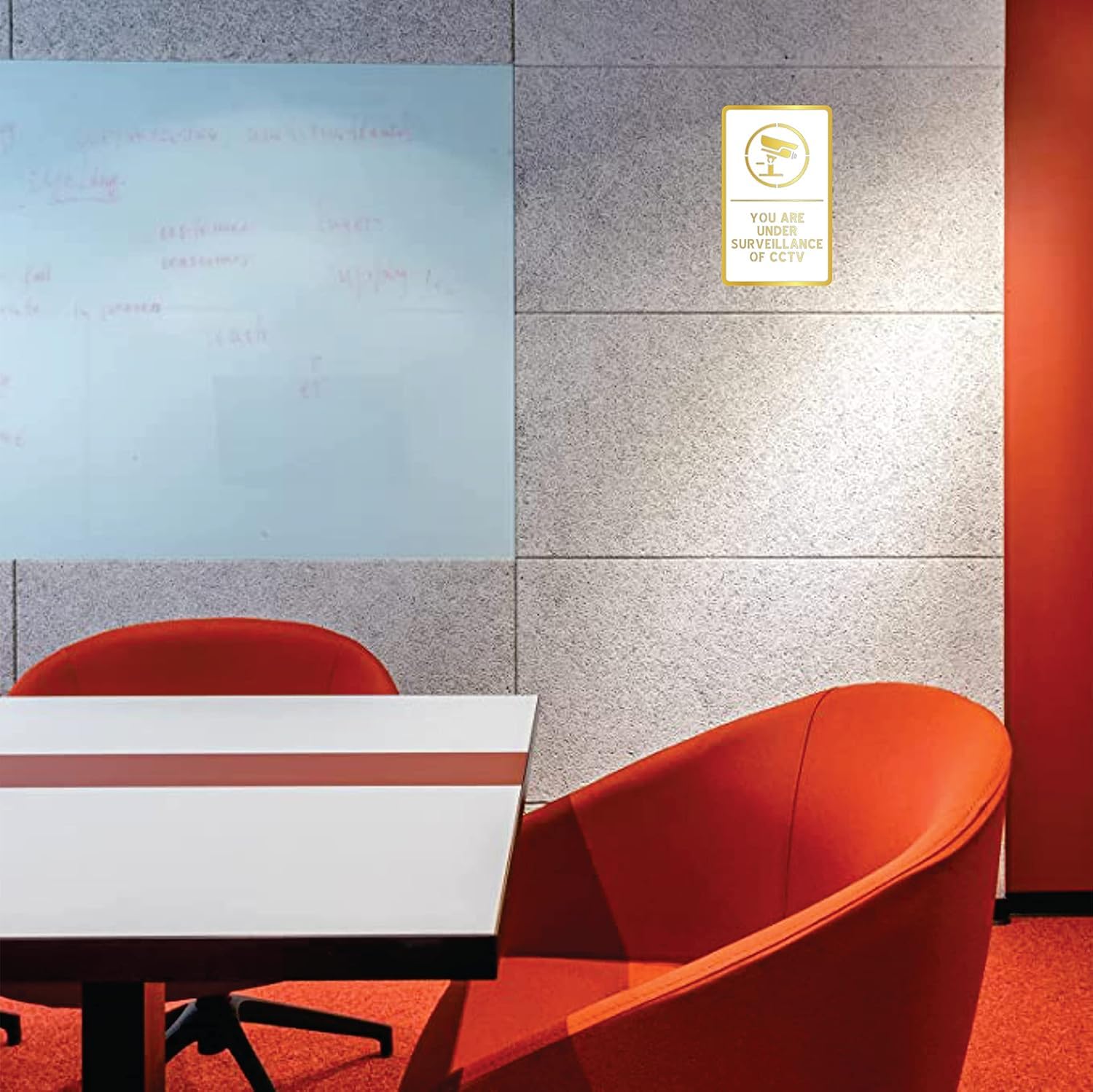 Elegant White & Gold Acrylic Sign | Premium Professional Door & Wall Signage