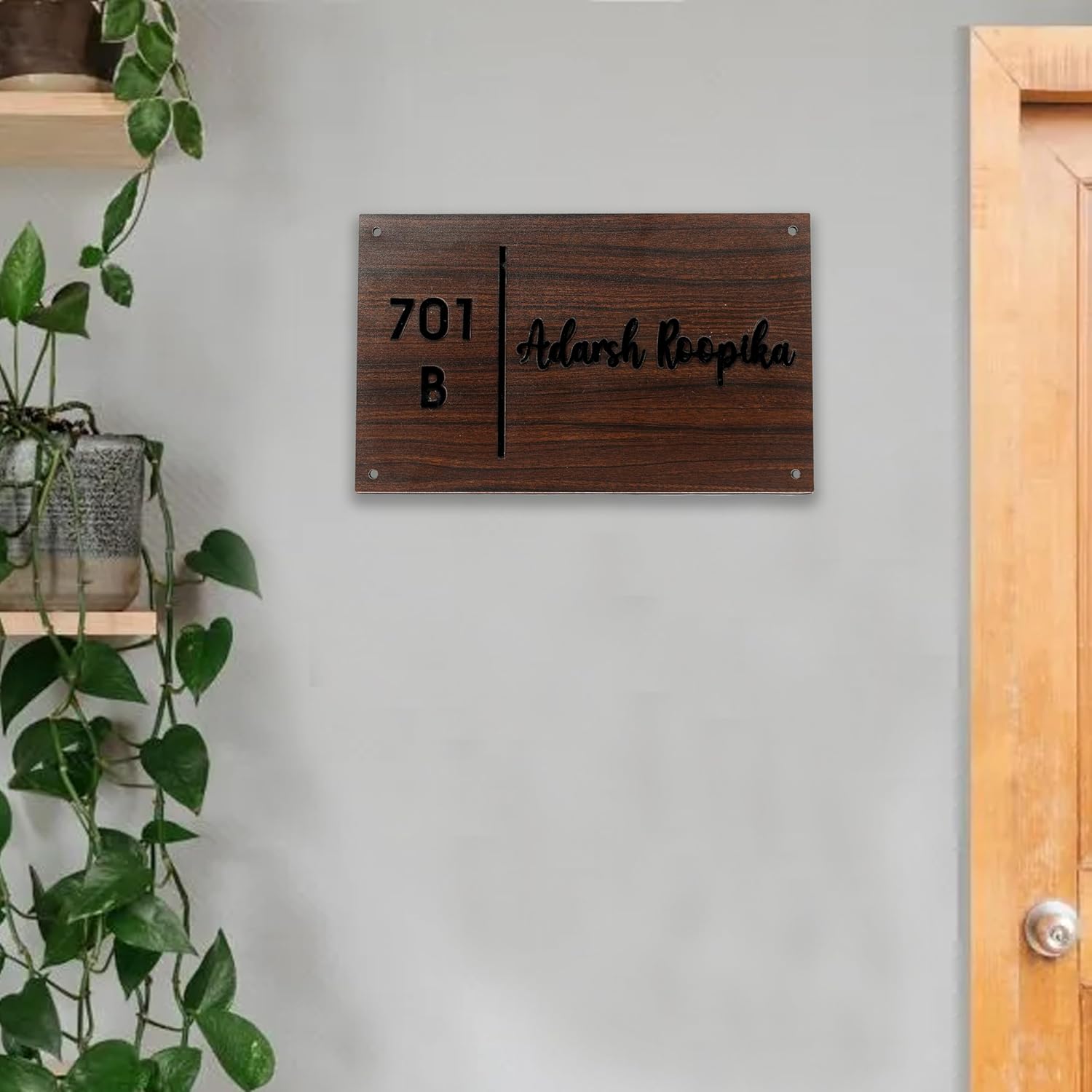 Personalized MDF Wooden Name Plate