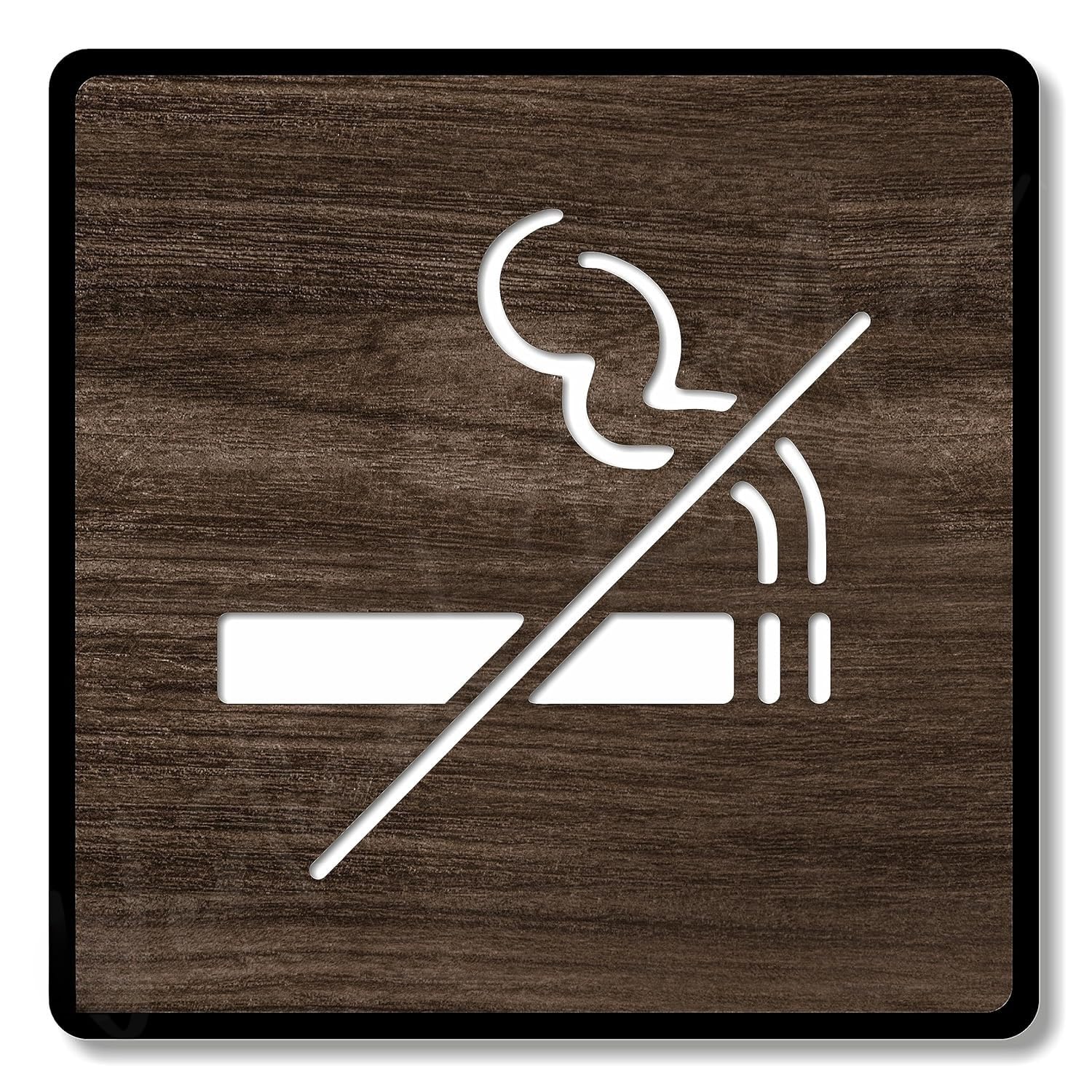 Clear & Bold Acrylic NO SMOKING Sign | Self-Adhesive Safety Signage