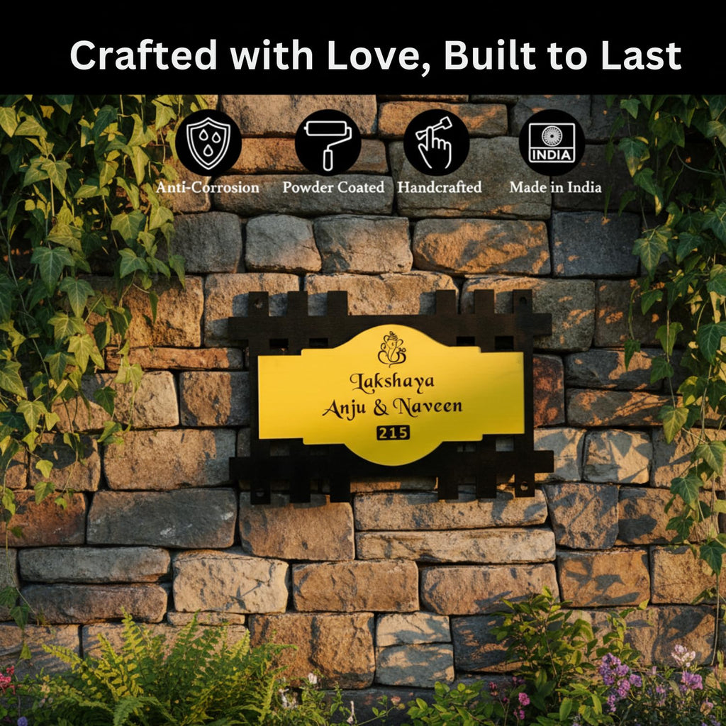 Wooden Personalized Door Name Plate