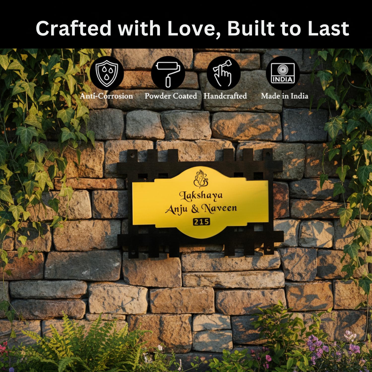 Wooden Personalized Door Name Plate