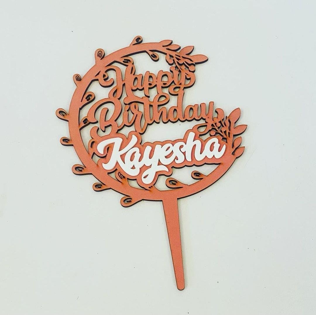 Acrylic Elegant Cake Topper