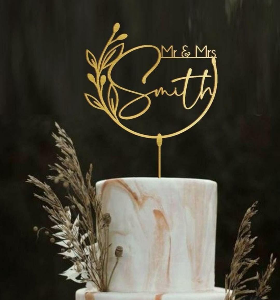 Personalized Wedding Cake Toppers with Names/Last Names