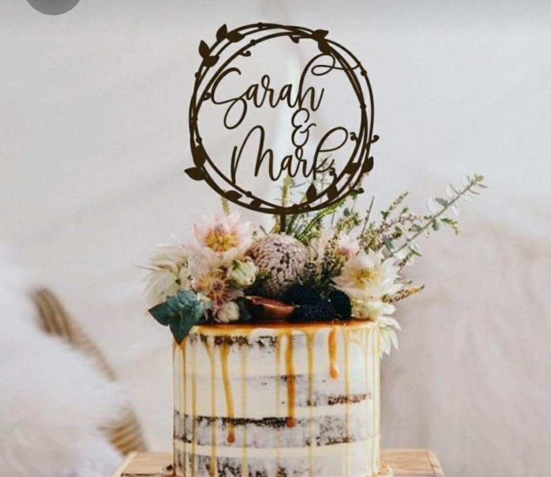 Customized with Name Party Cake Decoration, Cake Topper