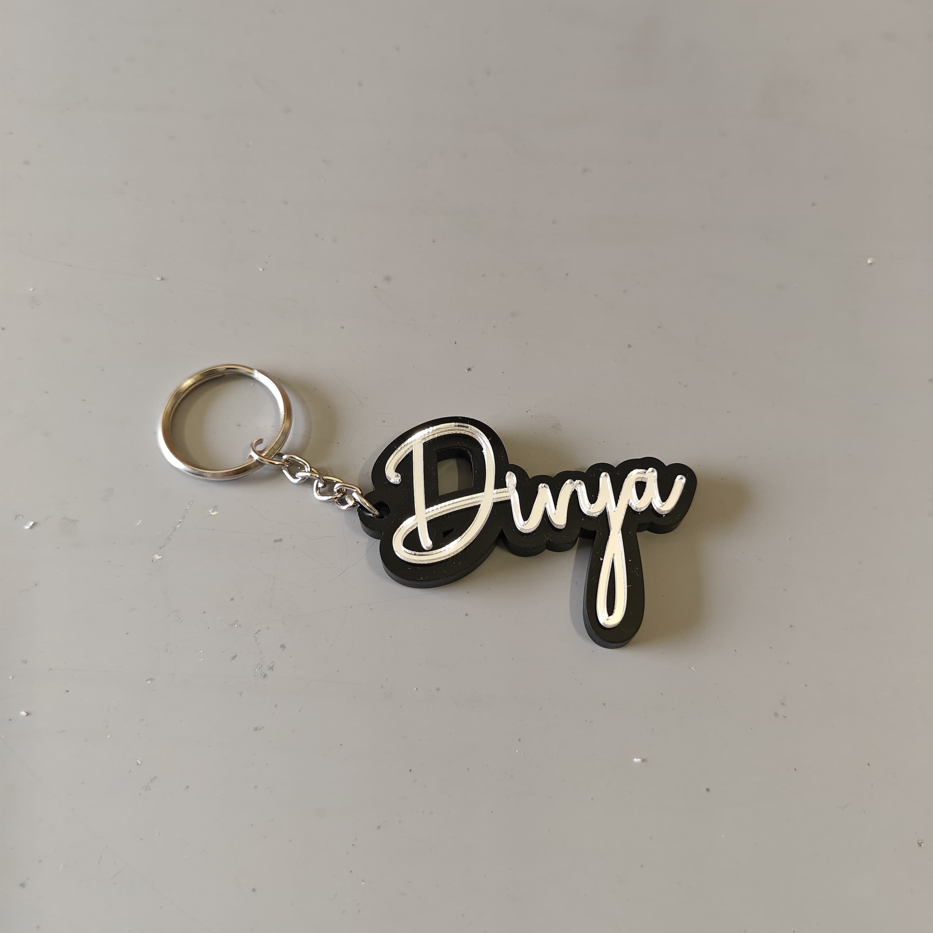 Customised Premium Acrylic Black Base and Colourful name