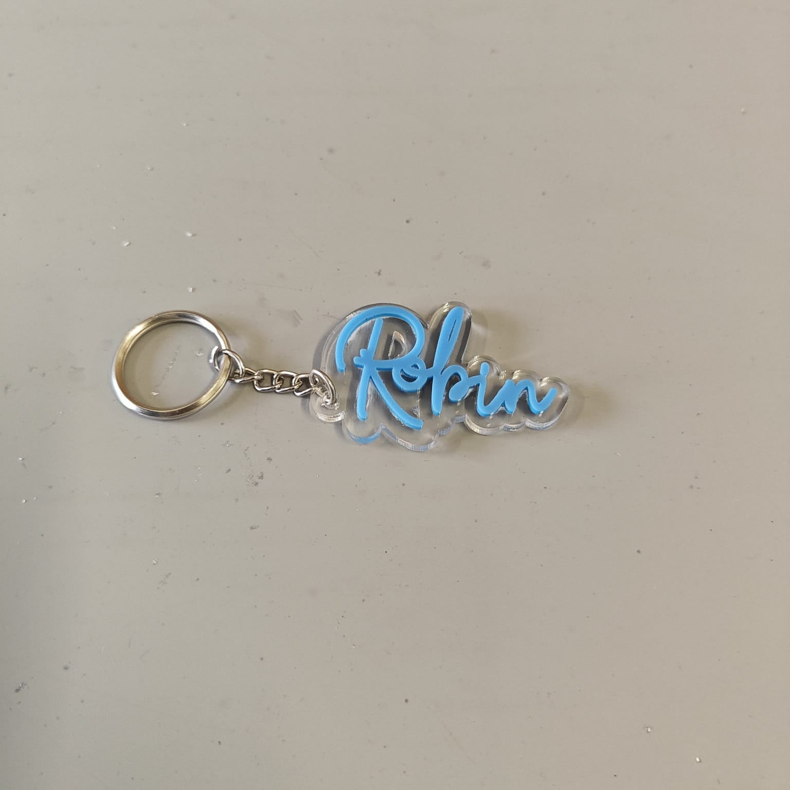 Customised Premium Acrylic Clear Base and Colourful Name