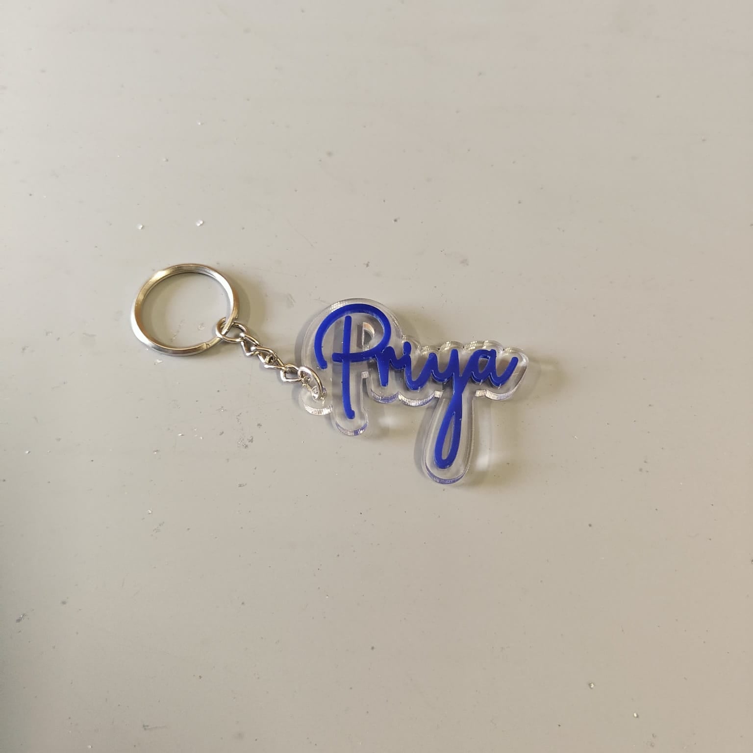 Customised Premium Acrylic Clear Base and Colourful Name