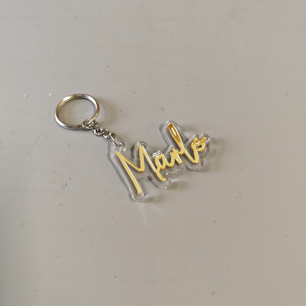 Customised Premium Acrylic Clear Base and Colourful Name