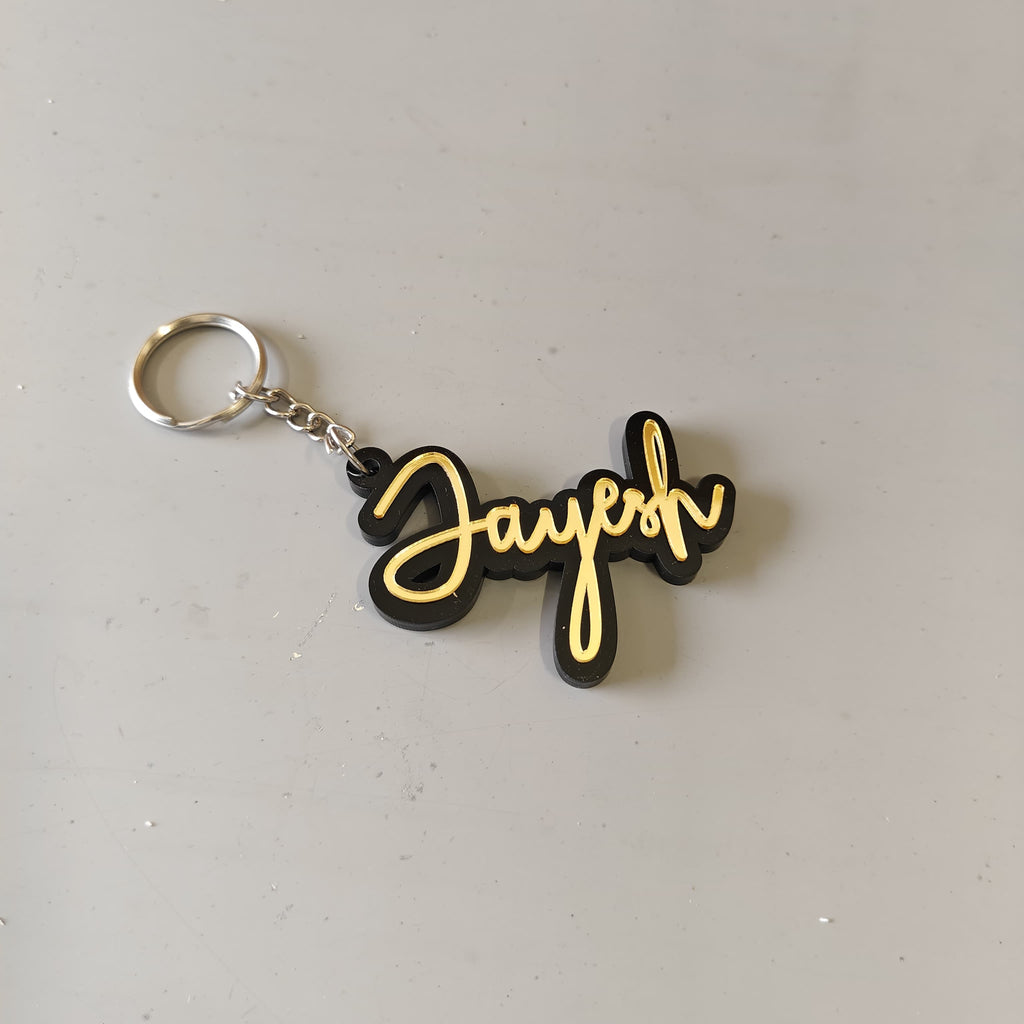 Customised Premium Acrylic Black Base and Colourful name