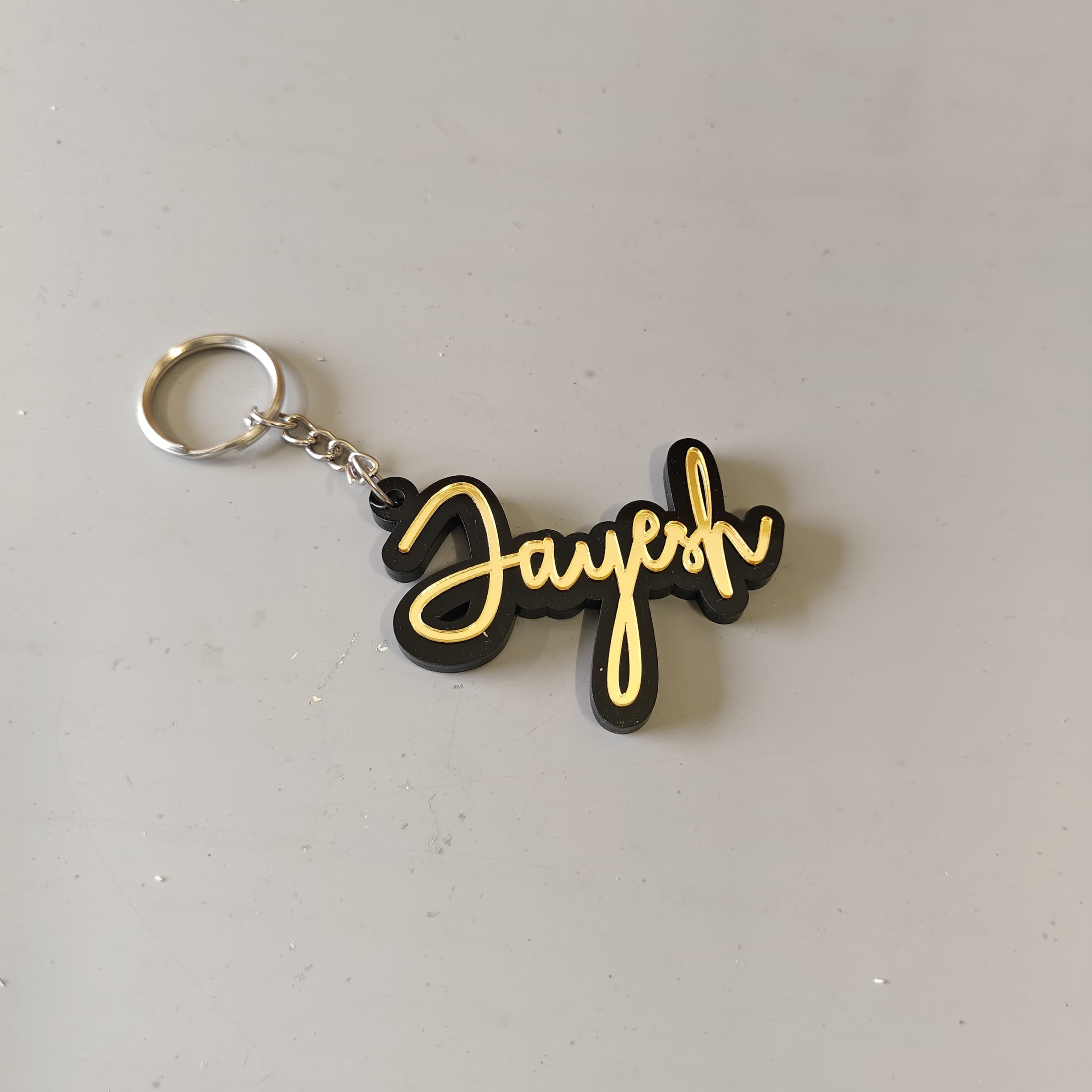 Customised Premium Acrylic Black Base and Colourful name