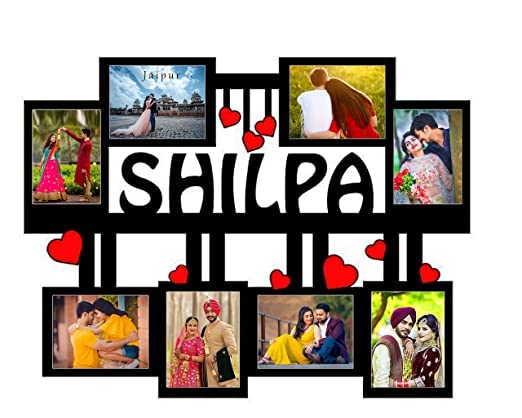 Couple Collage Photo Frame With Names