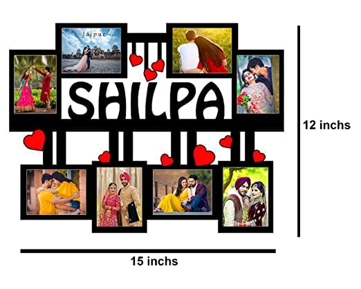 Couple Collage Photo Frame With Names